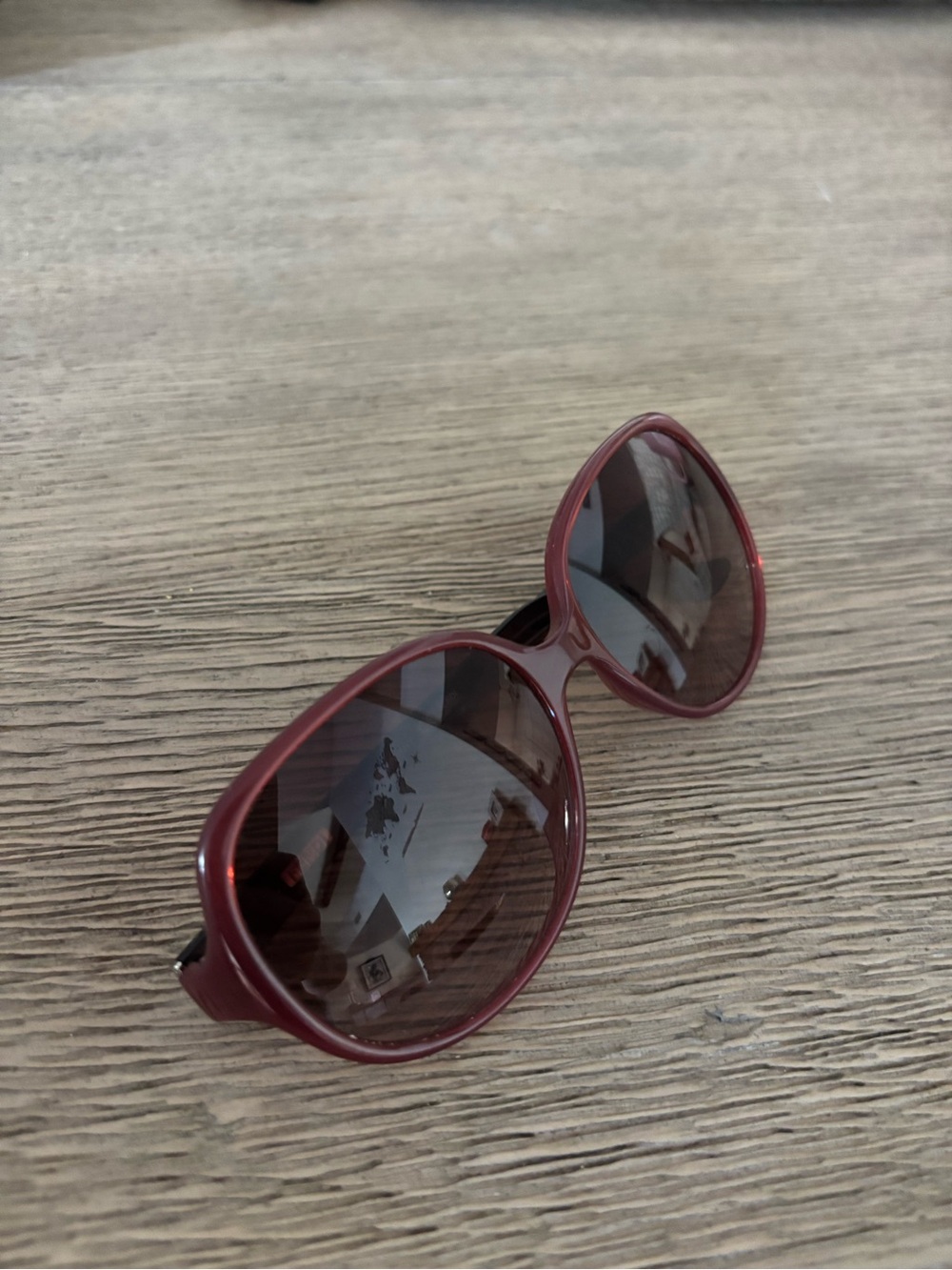 Fendi Women's Burgundy Oversized Sunglasses
